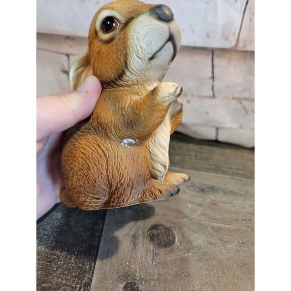 Global Art Harvey Knox brown bunny rabbit ceramic figure - Picture 4 of 6